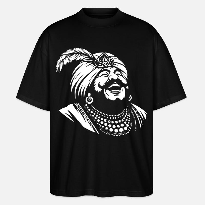 Lachender Ali Baba Design - Stanley/Stella Oversized Unisex Bio T-Shirt Blaster 2.0 - Schwarz