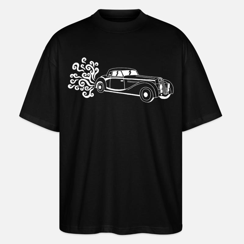 Weißer Oldtimer - Stanley/Stella Oversized Unisex Bio T-Shirt Blaster 2.0 - Schwarz