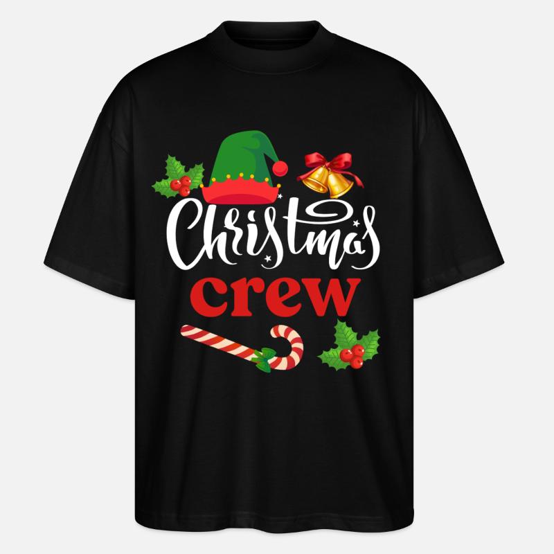 Weihnachts-Crew - Stanley/Stella Oversized Unisex Bio T-Shirt Blaster 2.0 - Schwarz