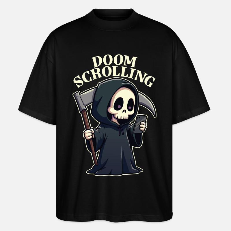 Scrollen im Untergang - Stanley/Stella Oversized Unisex Bio T-Shirt Blaster 2.0 - Schwarz