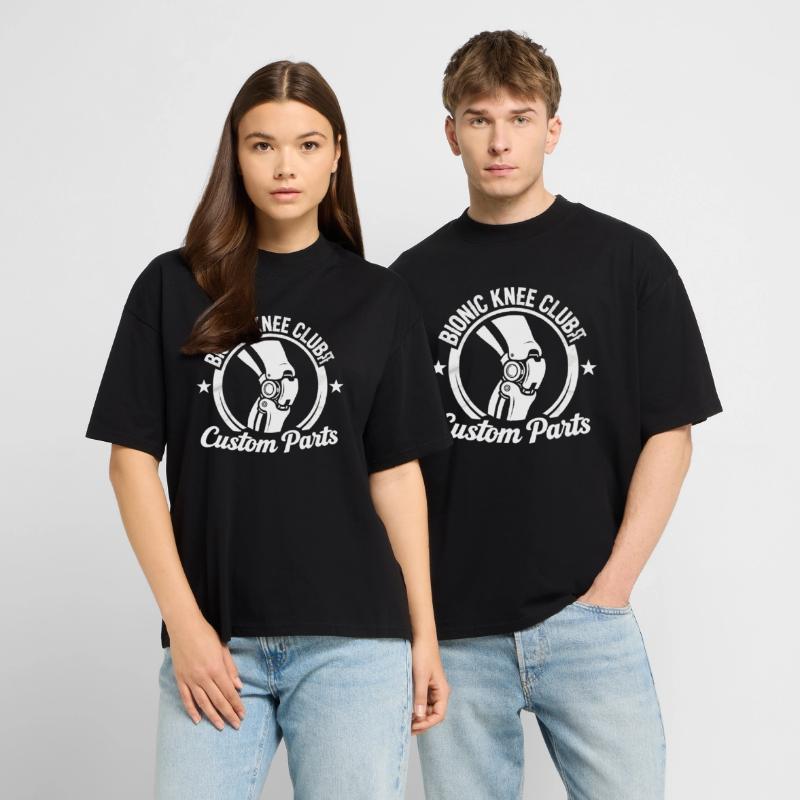 Bionic Knee Replacement Knee Surgery Gift Stanley/Stella Oversized Unisex Organic T-shirt Blaster 2.0