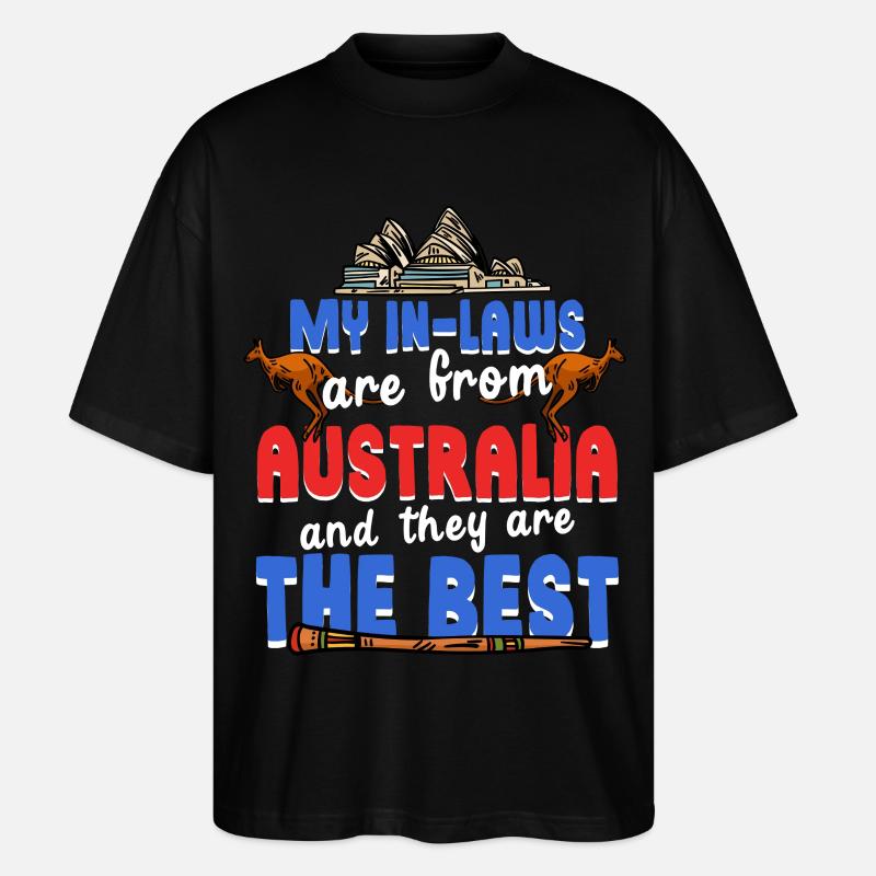 Australische Schwiegermutter - Stanley/Stella Oversized Unisex Bio T-Shirt Blaster 2.0 - Schwarz