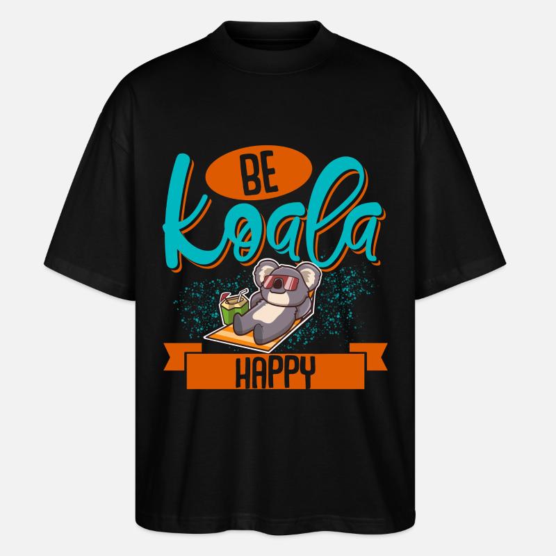 Koala - Stanley/Stella Oversized Unisex Bio T-Shirt Blaster 2.0 - Schwarz