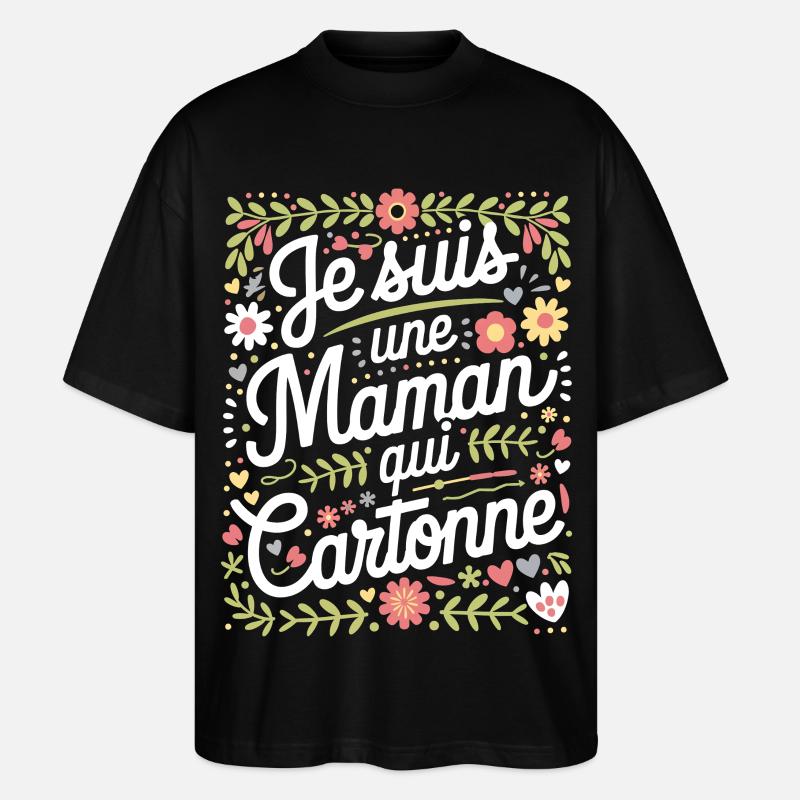 Ich bin eine erfolgreiche Mutter - Stanley/Stella Oversized Unisex Bio T-Shirt Blaster 2.0 - Schwarz