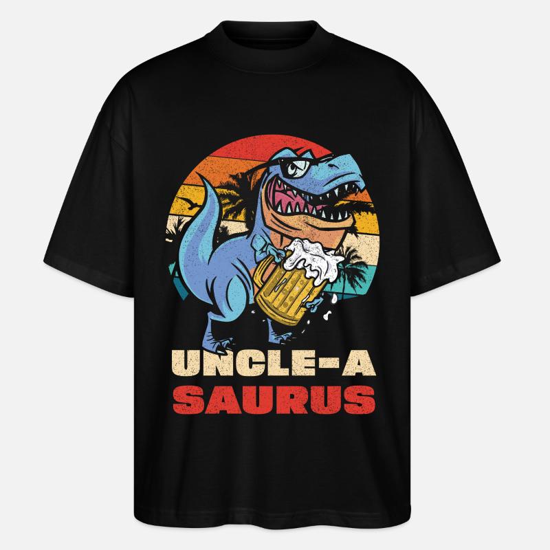 UncleASaurus Bierheld - Stanley/Stella Oversized Unisex Organic T-shirt Blaster 2.0 - black