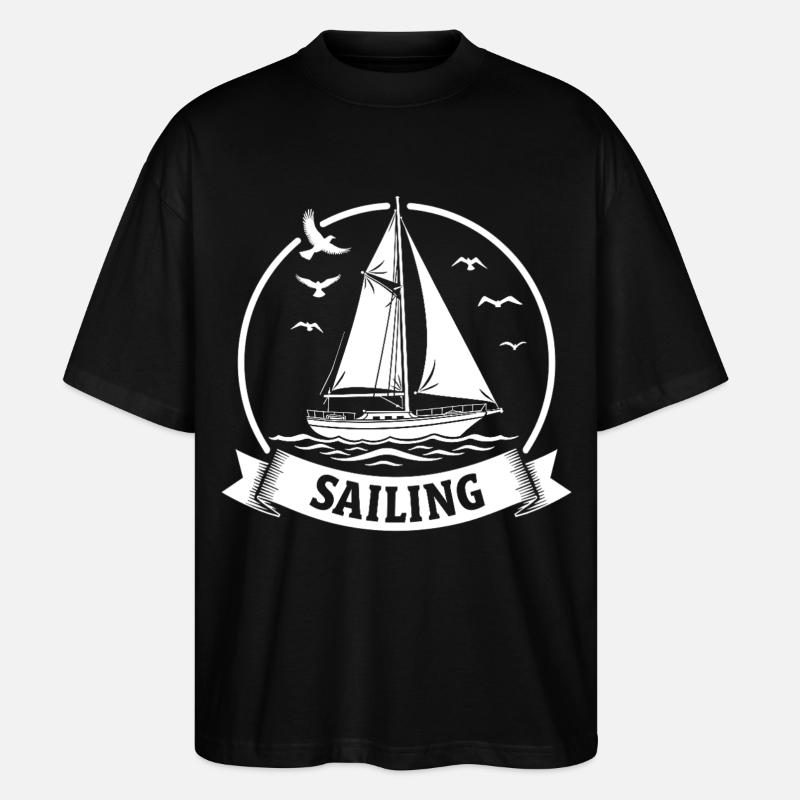 Sailing Segelboot Maritim Sport - Stanley/Stella Oversized Unisex Bio T-Shirt Blaster 2.0 - Schwarz