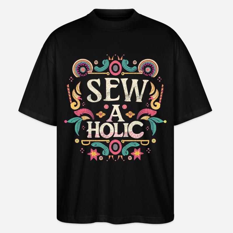 Sew-aholic - Stanley/Stella Oversized Unisex Bio T-Shirt Blaster 2.0 - Schwarz
