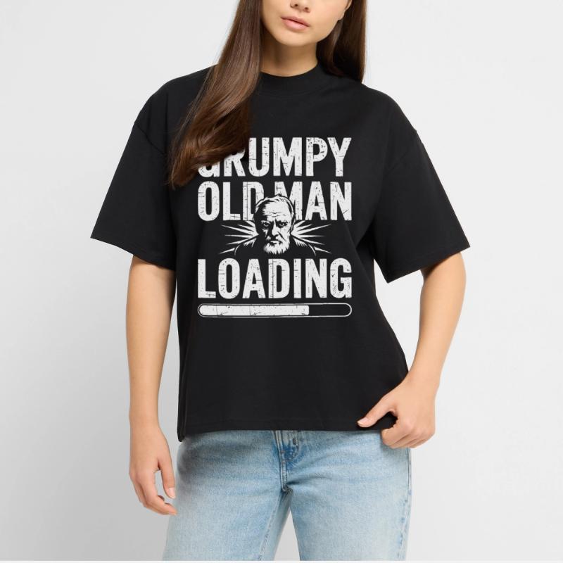 GrumpyOldMan Loading Bar Stanley/Stella Oversized Unisex Organic T-shirt Blaster 2.0