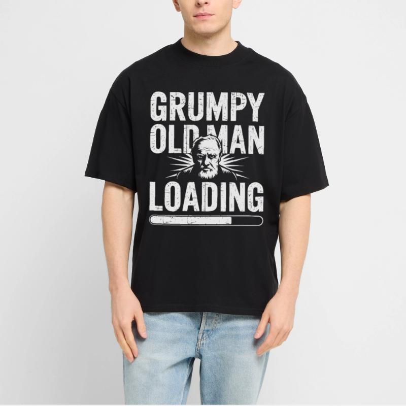 GrumpyOldMan Loading Bar Stanley/Stella Oversized Unisex Organic T-shirt Blaster 2.0