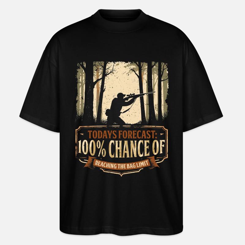 Squirrel Hunter Tree Rat - Stanley/Stella Oversized Unisex Organic T-shirt Blaster 2.0 - black