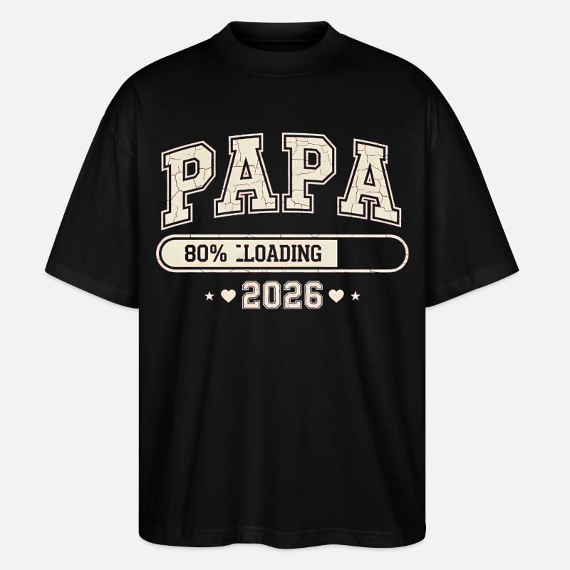 Dad 2026 Loading Dad-to-be - Stanley/Stella Oversized Unisex Organic T-shirt Blaster 2.0 - black