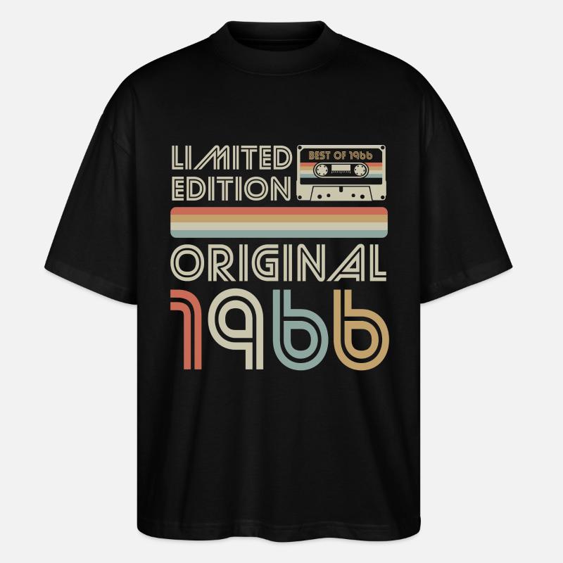 Limitierte Original 1966 Retro Kassette - Stanley/Stella Oversized Unisex Bio T-Shirt Blaster 2.0 - Schwarz