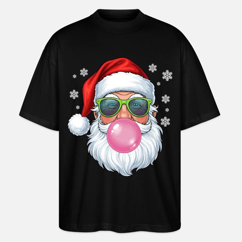 Weihnachtsmann Bubble Gum - Stanley/Stella Oversized Unisex Bio T-Shirt Blaster 2.0 - Schwarz