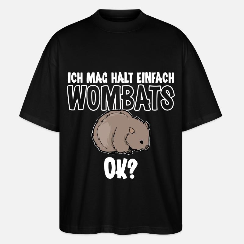 Wombat - Stanley/Stella Oversized Unisex Bio T-Shirt Blaster 2.0 - Schwarz