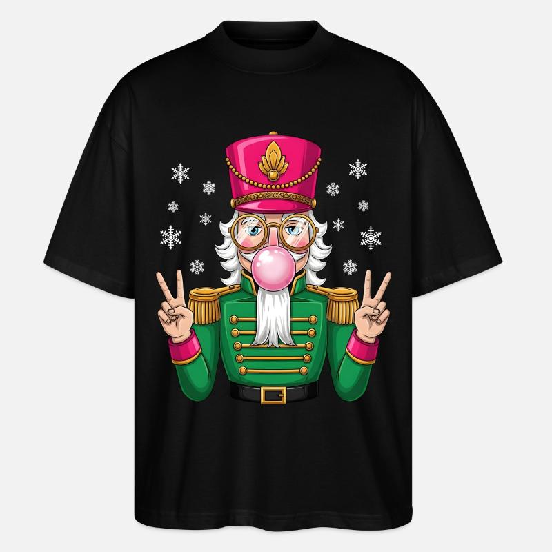 Nutcracker Bubble Gum - Stanley/Stella Oversized Unisex Organic T-shirt Blaster 2.0 - black