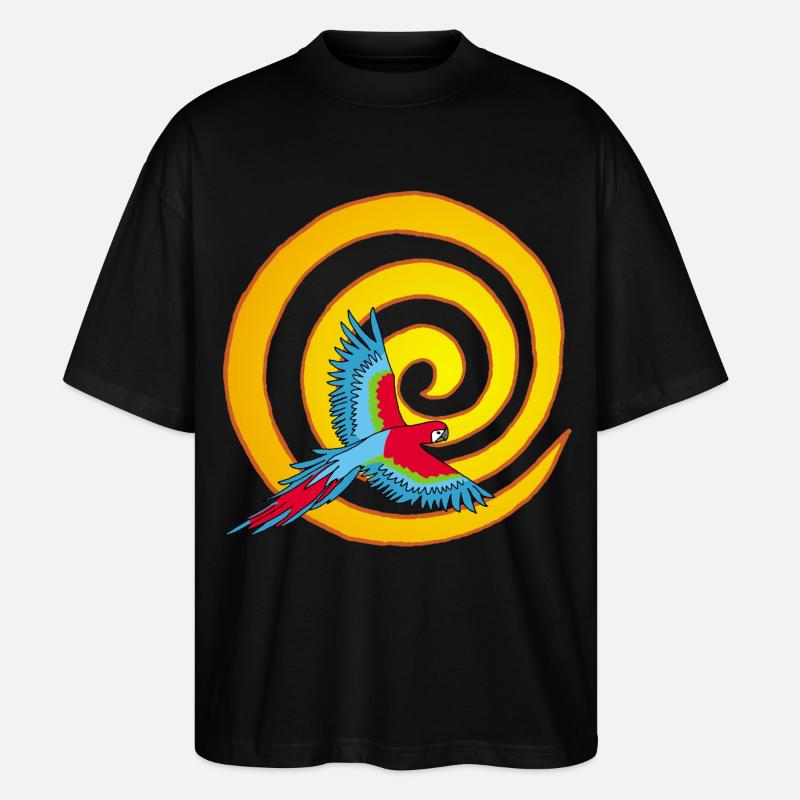 Die Sonne und der Vogel - Stanley/Stella Oversized Unisex Bio T-Shirt Blaster 2.0 - Schwarz
