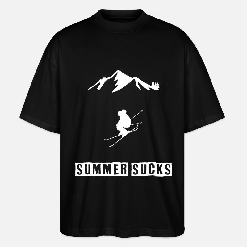 Ski - L’été, c’est nul - T-shirt bio Blaster 2.0 coupe oversize Stanley/Stella Unisexe - noir