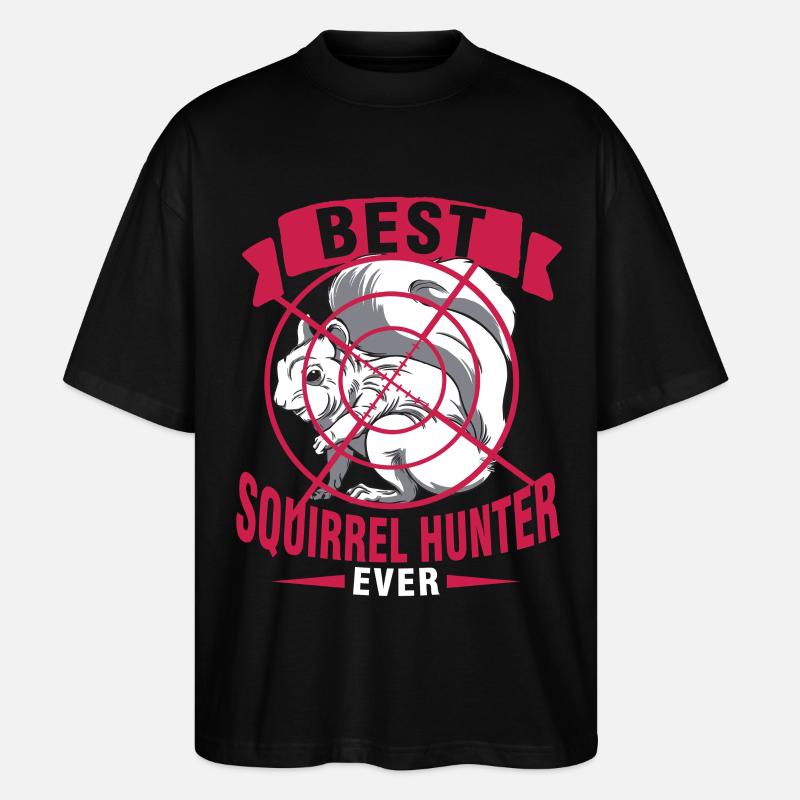 Eichhörnchenjäger Baumratte - Stanley/Stella Oversized Unisex Bio T-Shirt Blaster 2.0 - Schwarz