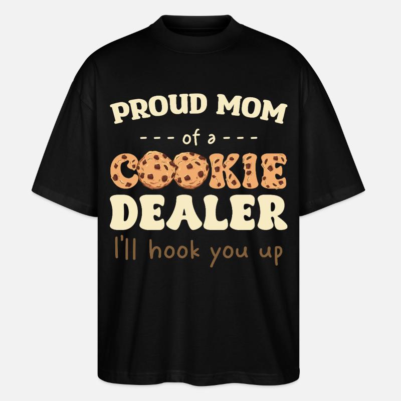 Stolze Mama eines Cookie-Verkäufers - Stanley/Stella Oversized Unisex Bio T-Shirt Blaster 2.0 - Schwarz