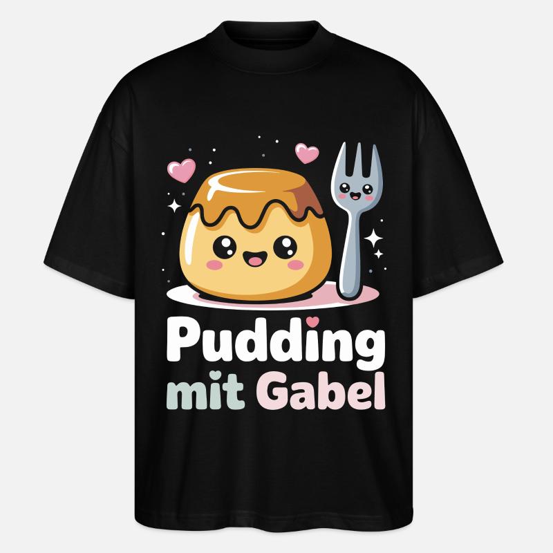 Pudding à la fourchette - T-shirt bio Blaster 2.0 coupe oversize Stanley/Stella Unisexe - noir