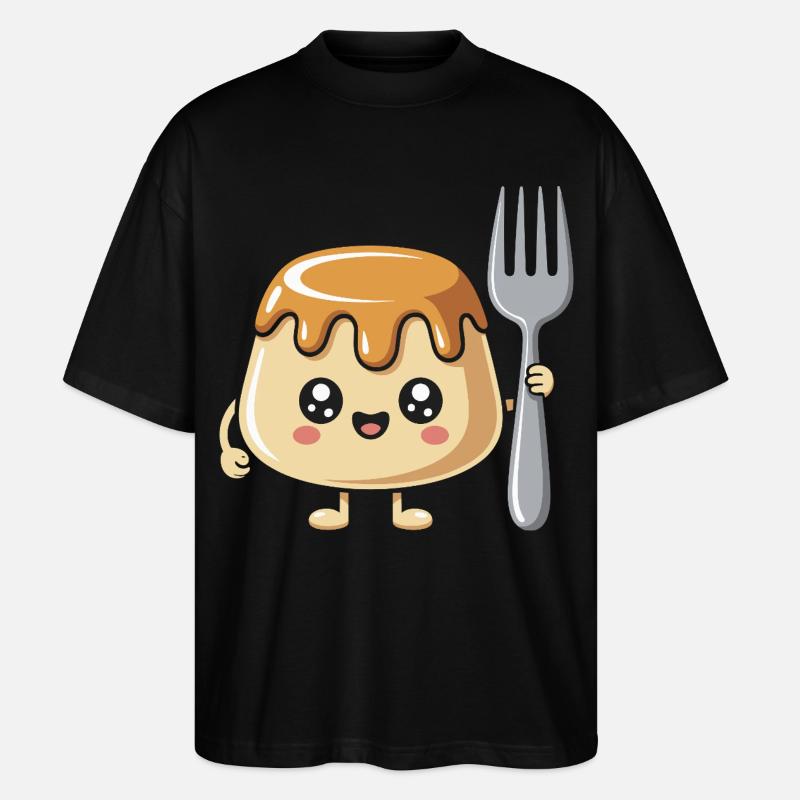 Pudding à la fourchette - T-shirt bio Blaster 2.0 coupe oversize Stanley/Stella Unisexe - noir