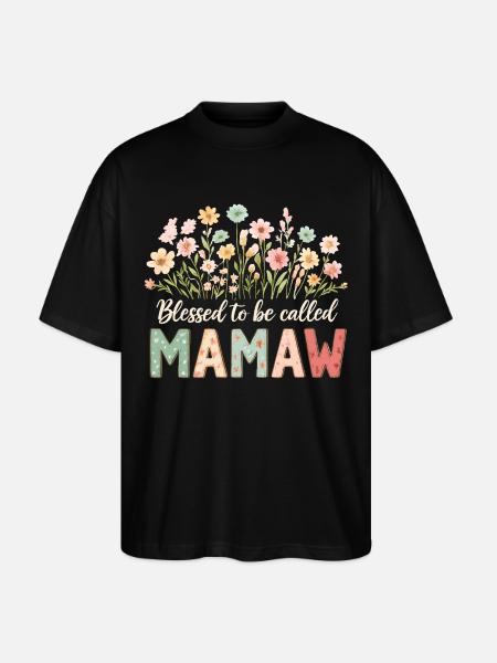 Gesegnet Mamaw genannt zu werden - Stanley/Stella Oversized Unisex Organic T-shirt Blaster 2.0 - black