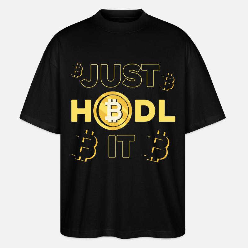 Just Hodl It Bitcoin Design - Stanley/Stella Oversized Unisex Bio T-Shirt Blaster 2.0 - Schwarz
