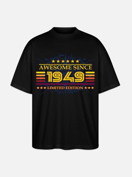 Awesome since 1949 Limited Edition - Stanley/Stella Oversized Unisex Bio T-Shirt Blaster 2.0 - Schwarz