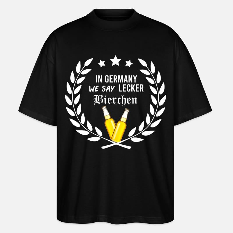 In_Germany_we_say_Lecker_Bierchen_-_geek_ - Stanley/Stella Oversized Unisex Bio T-Shirt Blaster 2.0 - Schwarz