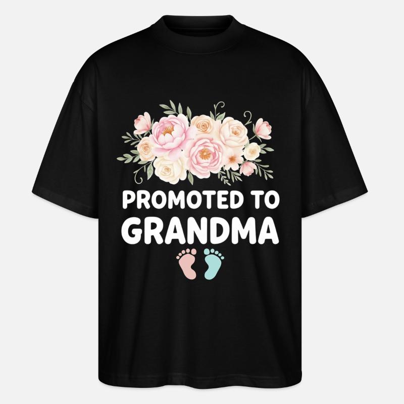 Werdender Oma loading zukünftige Großmutter - Stanley/Stella Oversized Unisex Bio T-Shirt Blaster 2.0 - Schwarz