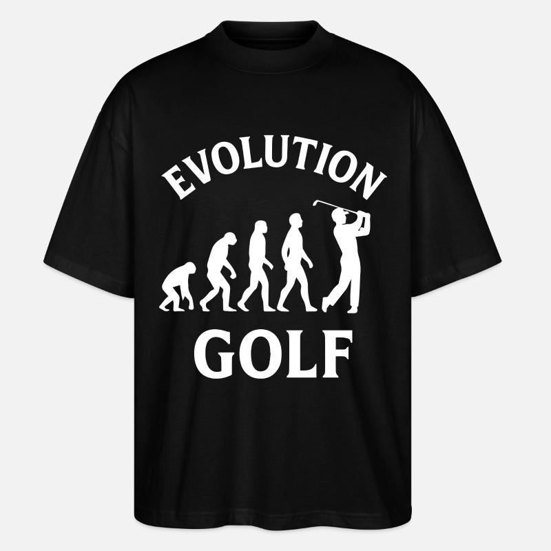 Evolution Golf Lustiges Golfdesign - Stanley/Stella Oversized Unisex Bio T-Shirt Blaster 2.0 - Schwarz