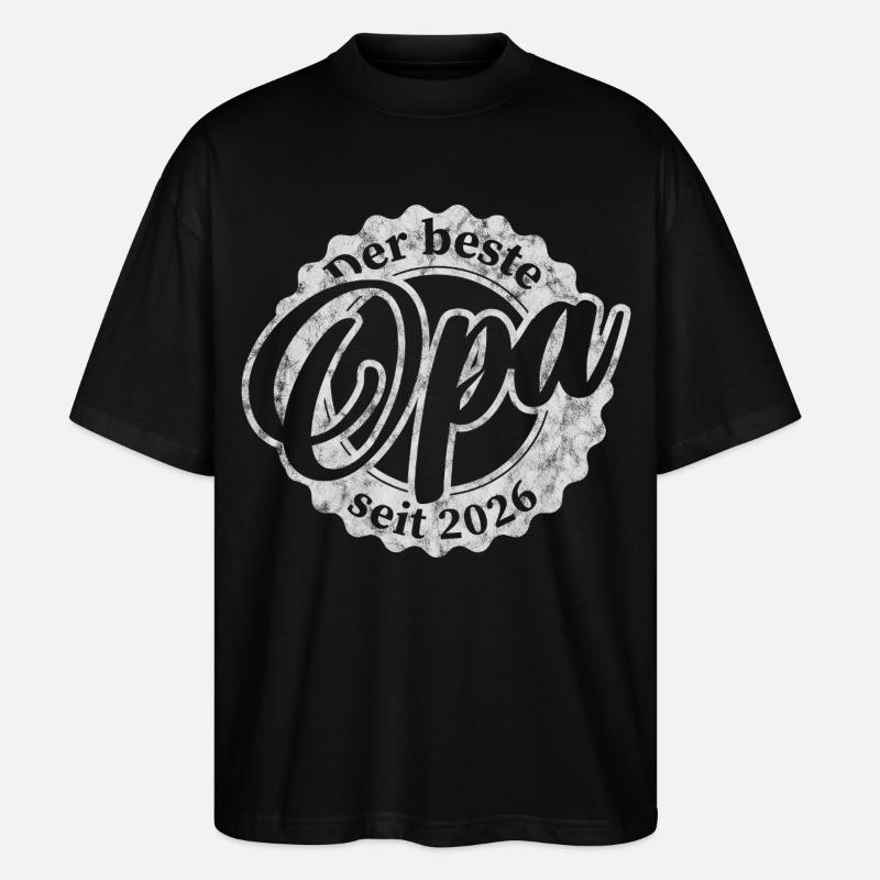 Der Beste Opa seit 2026 - Stanley/Stella Oversized Unisex Bio T-Shirt Blaster 2.0 - Schwarz