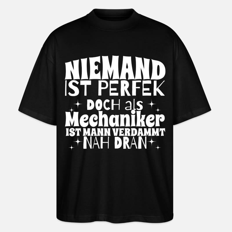 Mechaniker Handwerker Geschenk - Stanley/Stella Oversized Unisex Bio T-Shirt Blaster 2.0 - Schwarz