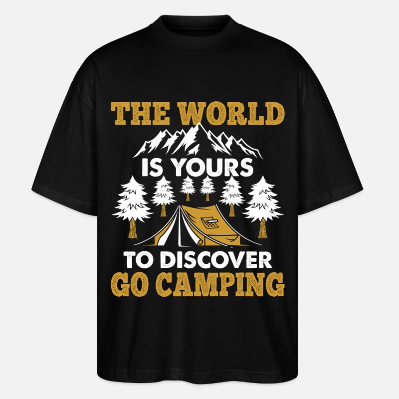 Camping - Stanley/Stella Oversized Unisex Bio T-Shirt Blaster 2.0 - Schwarz