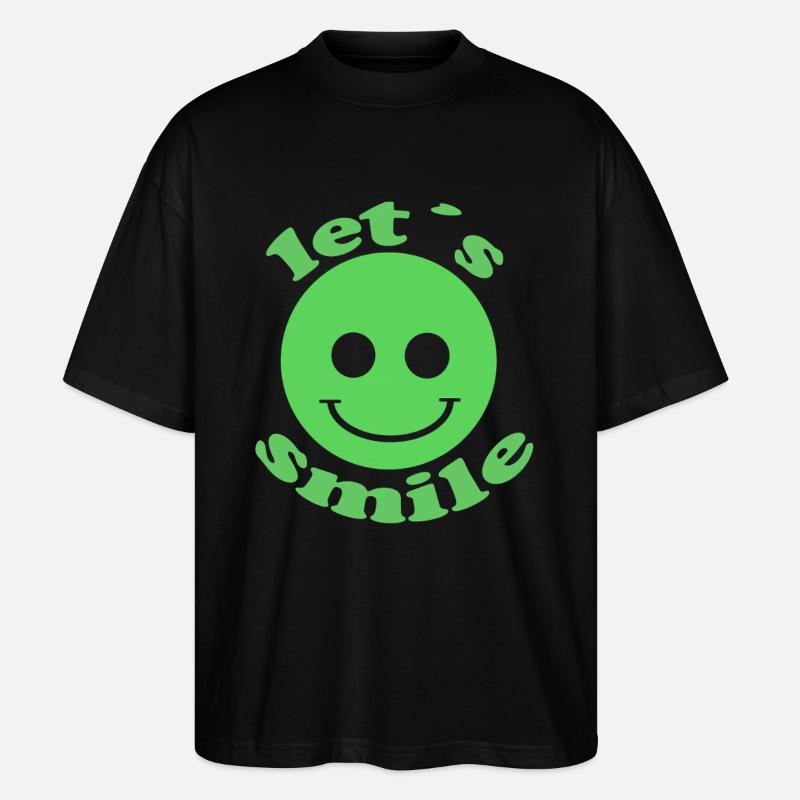 Let´s Smile - Stanley/Stella Oversized Unisex Bio T-Shirt Blaster 2.0 - Schwarz
