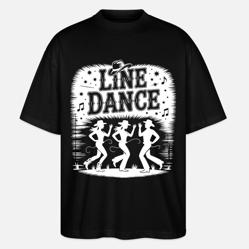 Line Dance Silhouetten - Stanley/Stella Oversized Unisex Bio T-Shirt Blaster 2.0 - Schwarz