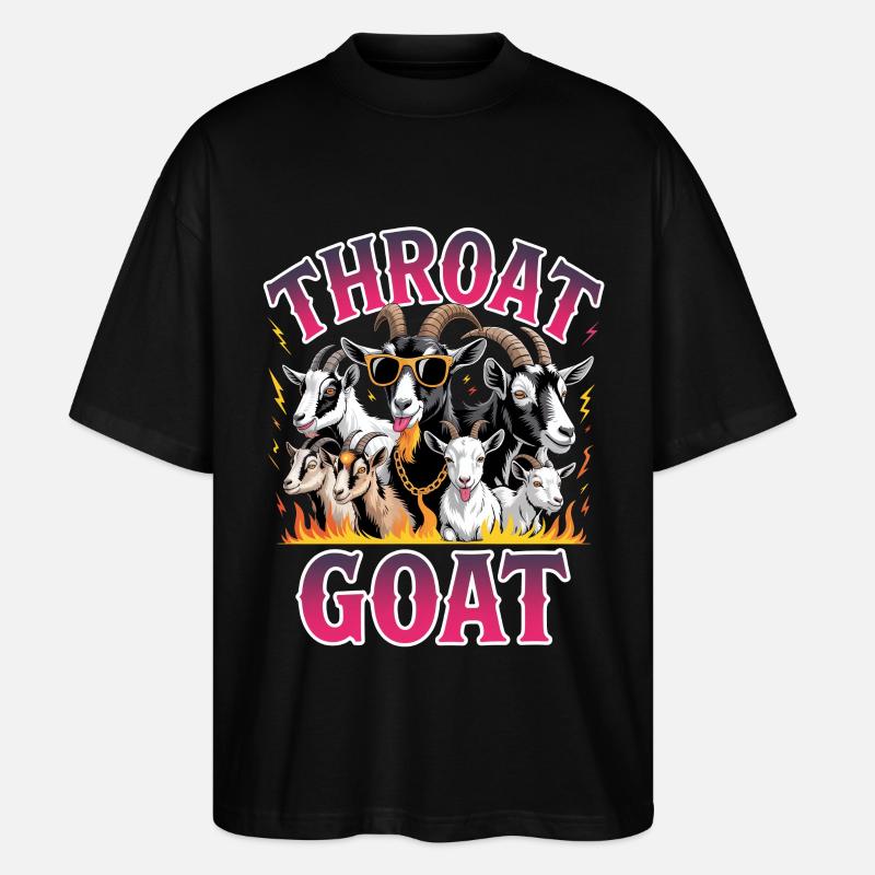 Throat Goat Meme Y2K Bootleg - Stanley/Stella Oversized Unisex Bio T-Shirt Blaster 2.0 - Schwarz