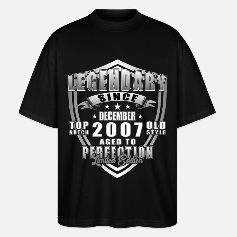 Dezember 2007 Jubiläum 2007 Legenden Dezember - Stanley/Stella Oversized Unisex Bio T-Shirt Blaster 2.0 - Schwarz