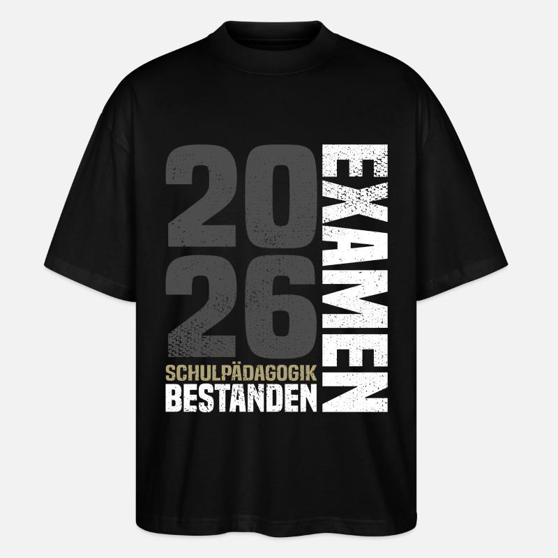 Examen Schulpädagogik 2026 - Stanley/Stella Oversized Unisex Bio T-Shirt Blaster 2.0 - Schwarz