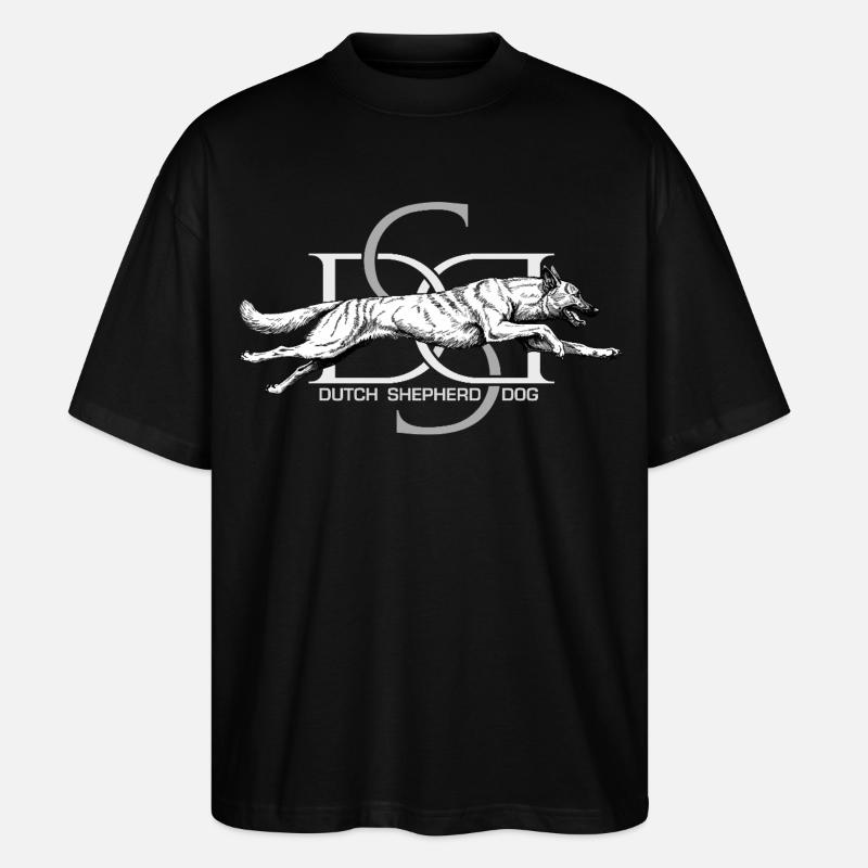 Dutchie - Holländischer Schäferhund - Stanley/Stella Oversized Unisex Bio T-Shirt Blaster 2.0 - Schwarz