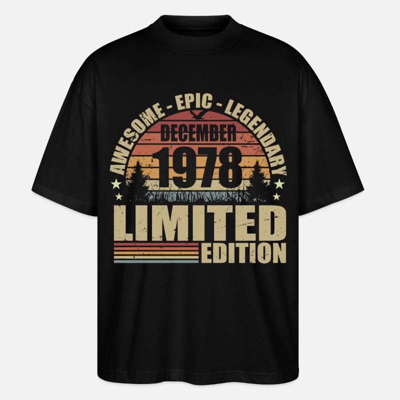 Dezember 1978 - Limitierte Auflage Dezember 1978 - Stanley/Stella Oversized Unisex Bio T-Shirt Blaster 2.0 - Schwarz