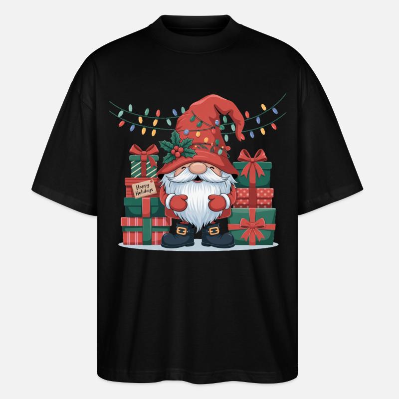 Weihnachten Wichtel Gnome - Stanley/Stella Oversized Unisex Bio T-Shirt Blaster 2.0 - Schwarz
