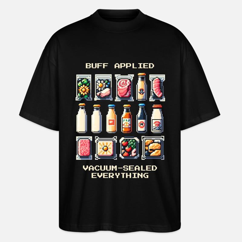 Vacuuming & Prepping | Pixel Art - Stanley/Stella Oversized Unisex Organic T-shirt Blaster 2.0 - black