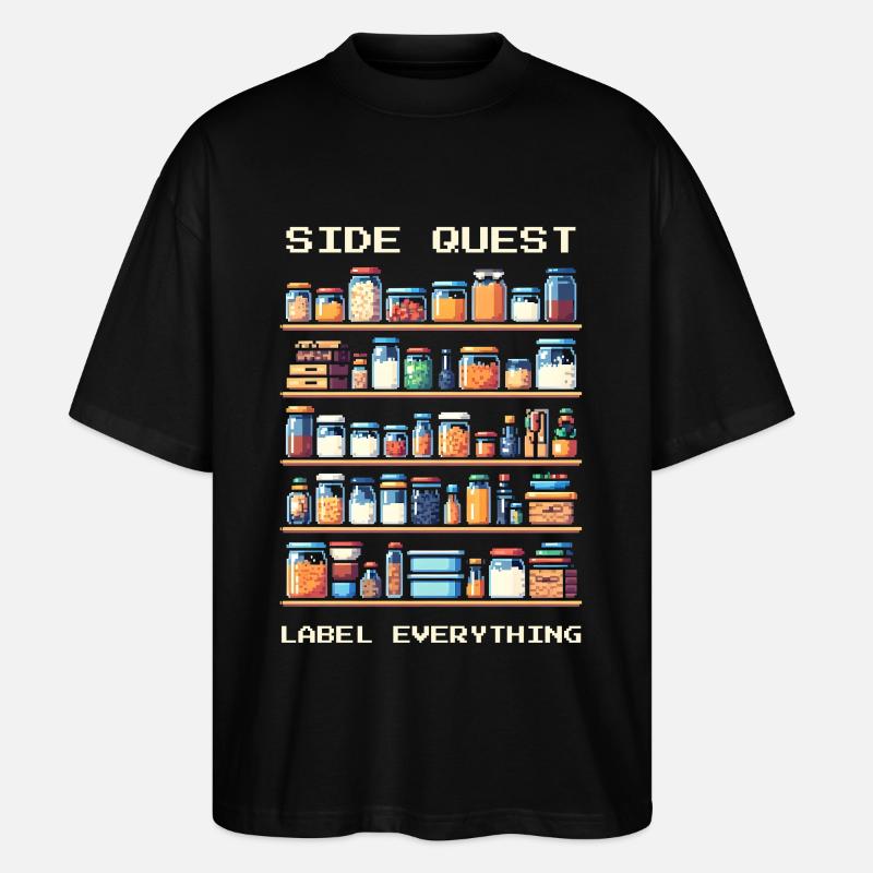 Side Quest | Alles beschriften - Stanley/Stella Oversized Unisex Bio T-Shirt Blaster 2.0 - Schwarz