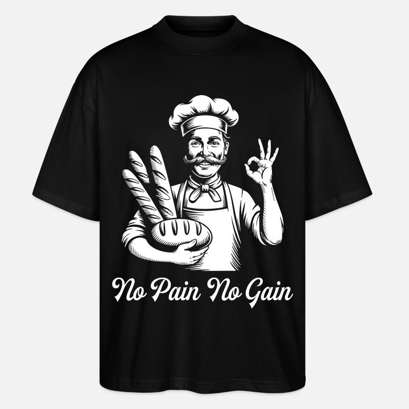 Bread Bakery Humor Baker - Stanley/Stella Oversized Unisex Organic T-shirt Blaster 2.0 - black