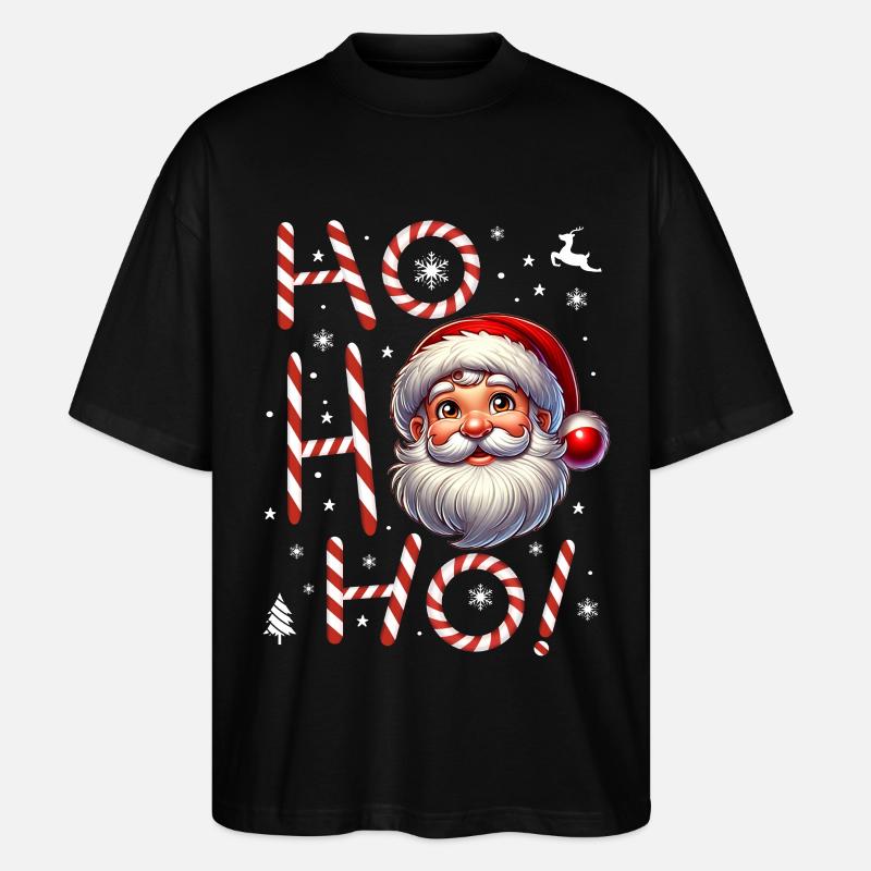 HoHoHo Weihnachtsmann Père Noël - T-shirt bio Blaster 2.0 coupe oversize Stanley/Stella Unisexe - noir