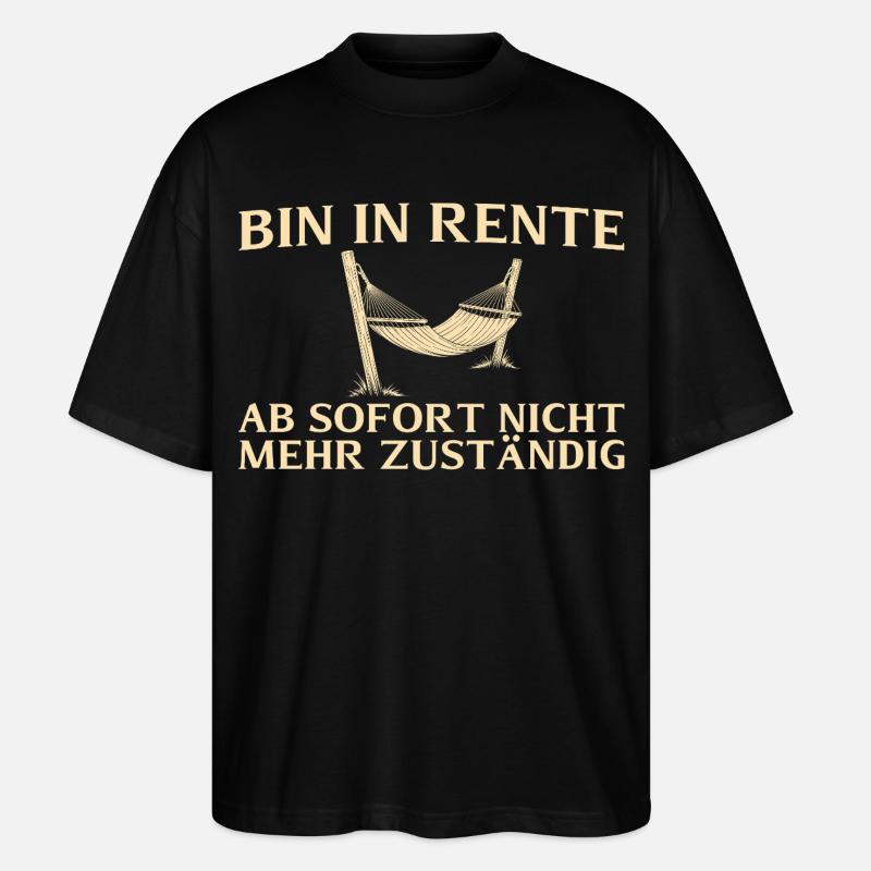 Rente N’est plus responsable - retraite - T-shirt bio Blaster 2.0 coupe oversize Stanley/Stella Unisexe - noir