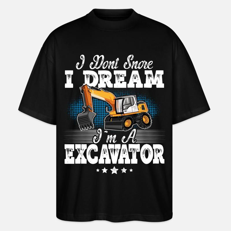Baggerfahrer - Stanley/Stella Oversized Unisex Bio T-Shirt Blaster 2.0 - Schwarz