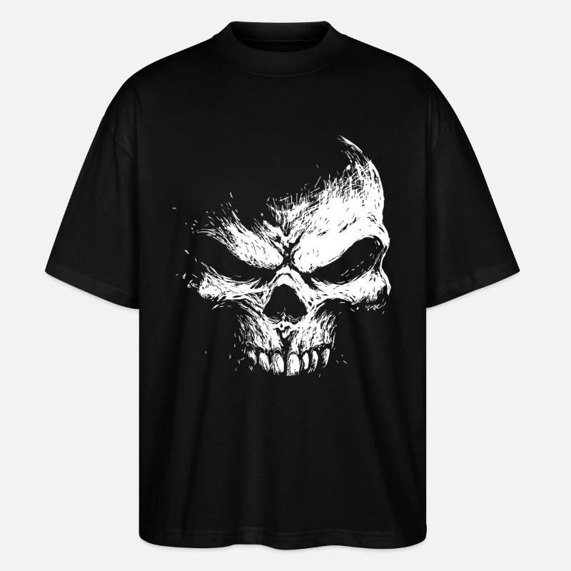 Evil Skull – Dark Grinning Beast - Stanley/Stella Oversized Unisex Bio T-Shirt Blaster 2.0 - Schwarz