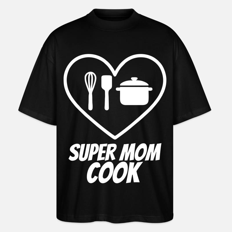 Super-Mama-Kochin – Kochherz - Stanley/Stella Oversized Unisex Bio T-Shirt Blaster 2.0 - Schwarz